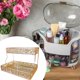 thumbnail image 5 of Organizador de cosméticos y perfumes de doble capa, para baño, tocador, bandeja de almacenamiento resistente y sencilla para crema., 5 of 9