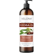 velona Jojoba Oil - 8 fl oz , Unrefined, Cold-Pressed, Golden, Hexane-Free, with Pump