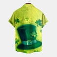 thumbnail image 4 of Midsumdr Mens Shirts St. Patrick's Day Printed Hawaiian Shirt Casual Short Sleeve Turndown Collar Button Down Beach Shirts with Pockets, 4 of 5