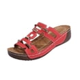thumbnail image 3 of Rvasteizo Womens Thick Sole Peep Toe Wedge Shoes Solid Summer Casual Pull-On, 3 of 5