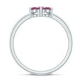 thumbnail image 2 of Rosec Jewels Natural Pink Tourmaline Flower Promise Ring for Women - AAA Quality - Pink Flower Ring - Ready to Gift, 18K White Gold, US 6.50, 2 of 9