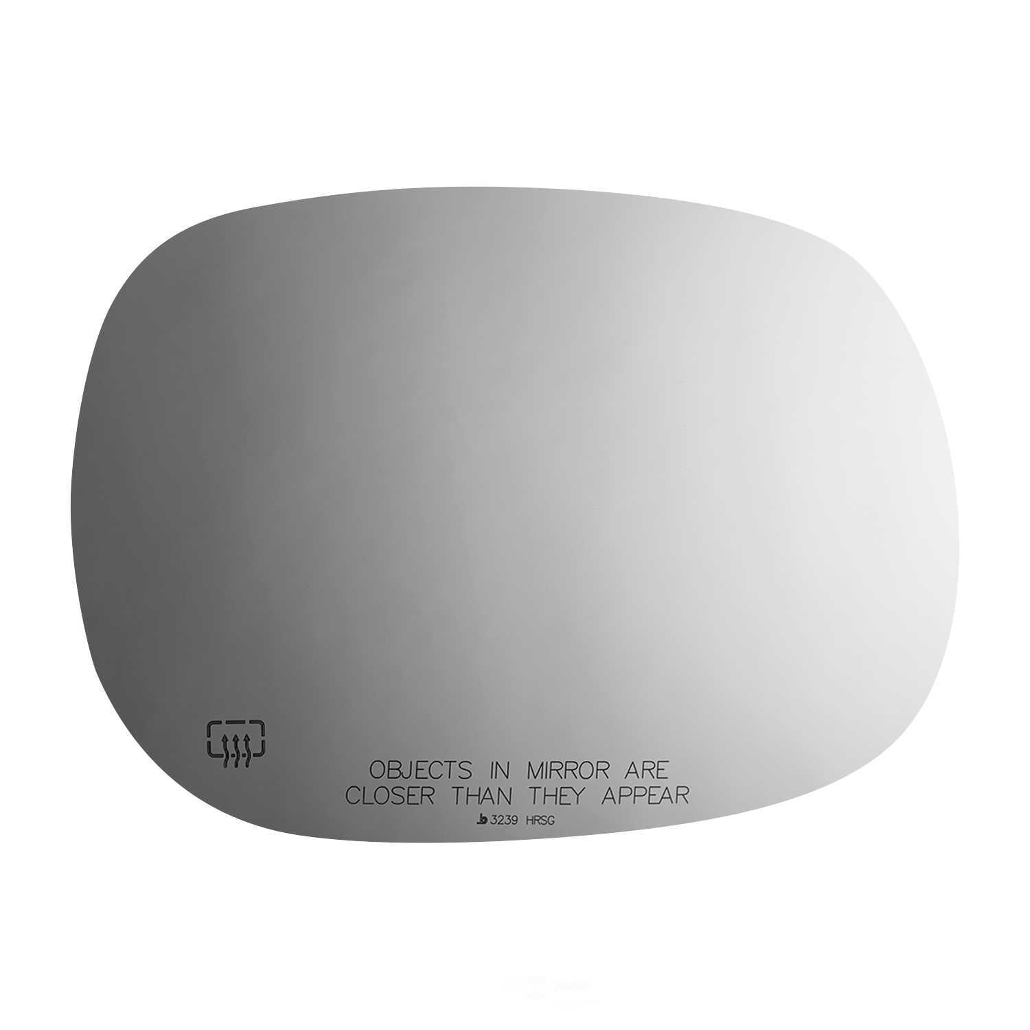 Burco Side View Mirror Replacement Glass with Motor Mount Plate - Clear Glass - 3239HRSG