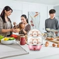 thumbnail image 4 of THLKIF Double Tier Electric Egg Cooker Boiler Maker Soft, Medium or Hard Boil, 14 Egg Capacity Two Layer Egg Maker,Egg Steamer,With Automatic Shut Off, Dishwasher Safe, 4 of 6