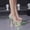 Green, variant on Party Nightclub LED Light Up Clear High Heel Sandals Platform Ankle Strap Stage Footwear Blue 40