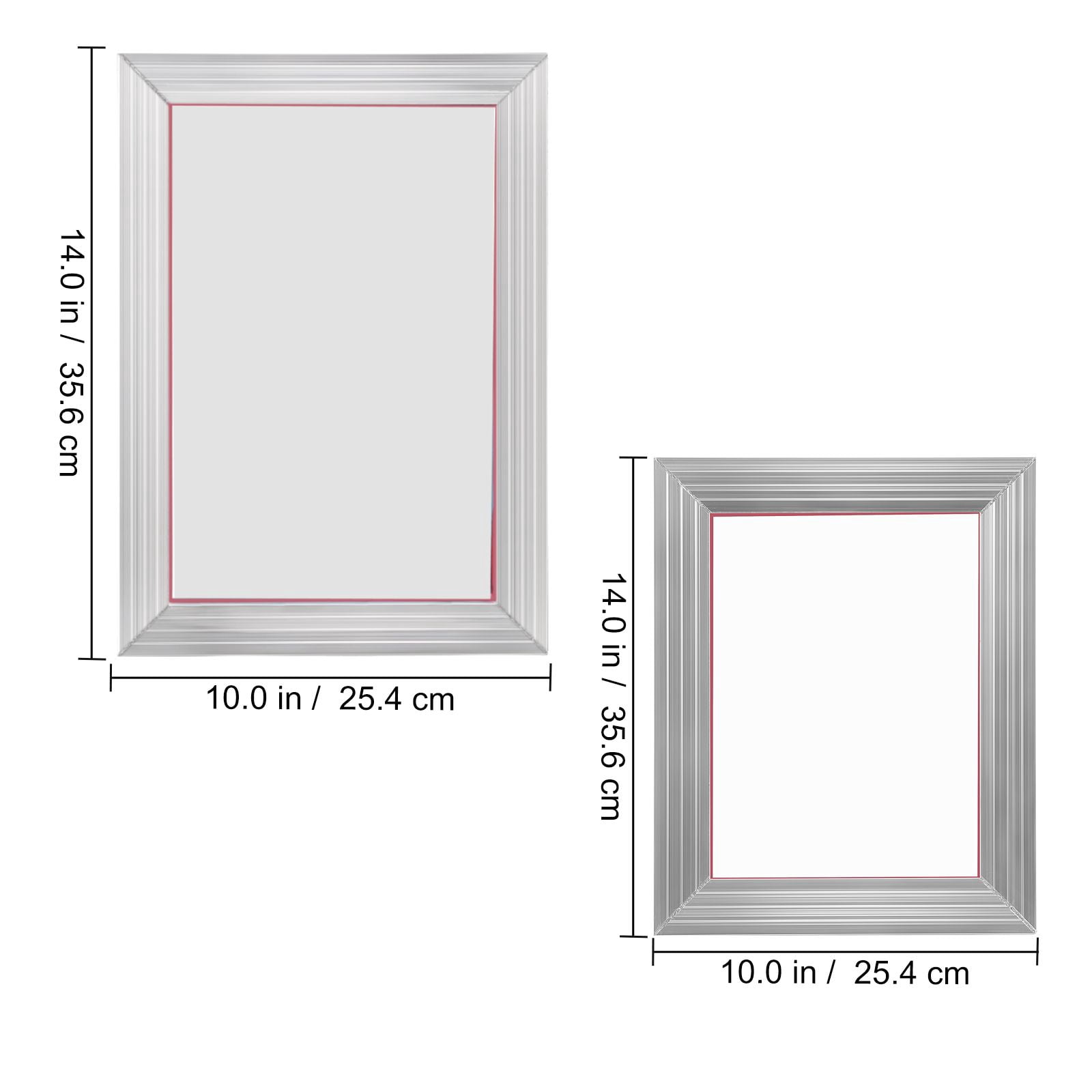 Screen Printing Kit, 2 Aluminum Frames (8x10/10x14 Inch) 110 Mesh, 2 Tapes, Squeegees, Transparency Films for T-Shirts DIY Printing