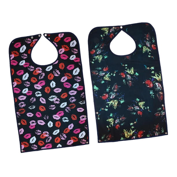2 Baberos Impermeables Para Adultos Para Hombres, Mujeres Para Comer: Paño De Grande Reutilizable Y Lavable Para Ancianos, Ancianos Y Discapacit Yuyangstore Babero del recolector de migas