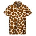 thumbnail image 4 of Camisas hawaianas con estampado 3D de jirafa en blanco y negro para hombre, camisas playeras de manga corta de talla grande, blusas divertidas de fiesta con jirafa, 4 of 5