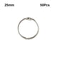 thumbnail image 5 of Ounissouiy 50 piezas de anillos de encuadernación de 20mm con apertura circular, aros para libros de hojas sueltas, papel para álbum de recortes Type2 NO2, 5 of 6