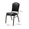 thumbnail image 3 of Hampden Furnishings Lila Collection Vinyl Banquet Chair, Black, Pack of 2, 3 of 9