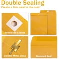 thumbnail image 3 of 10x13 Clasp Envelopes 20 Pack, Large Brown Yellow Manilla Envelopes 10x13 with Clasp and Gummed Seal for Office - 100GSM Kraft Paper, 3 of 4