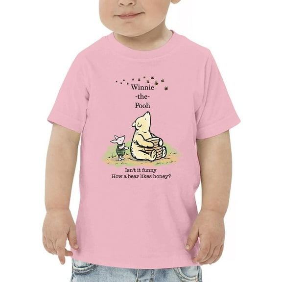 Pooh Bear And Bumblebees T-Shirt Toddler -Smartprints Designs, 3 Toddler
