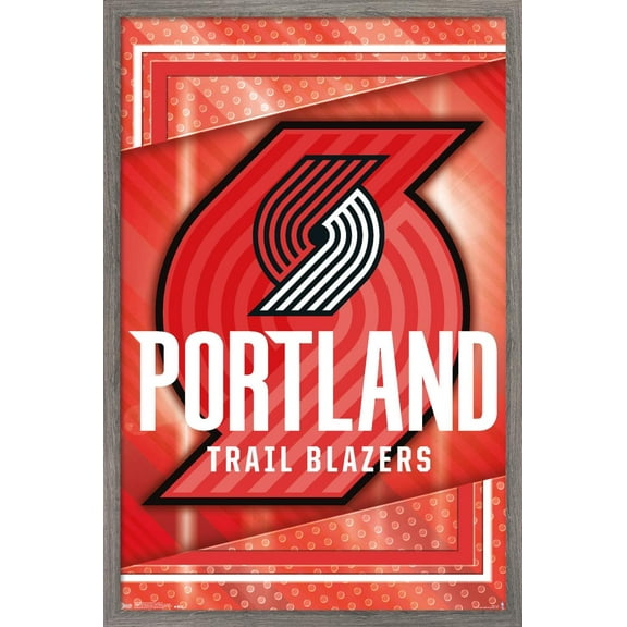 NBA Portland Trail Blazers - Logo 17 Wall Poster, 22.375" x 34", Framed