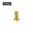 thumbnail image 3 of Unique Bargains Brass Hex Bolts, 5/16-18x3/4' 5 Pack Fully Thread Grade 4.8 Machine Screws, 3 of 4