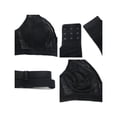 thumbnail image 6 of HSIA Wirefree Full Coverage Non Padded Plus Size Deep V Lace Comfortable Bra Black XL, 6 of 7