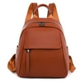 thumbnail image 1 of Women Backpack Large Capacity Fashion PU Leather Student Backpack (L Pink), 1 of 6