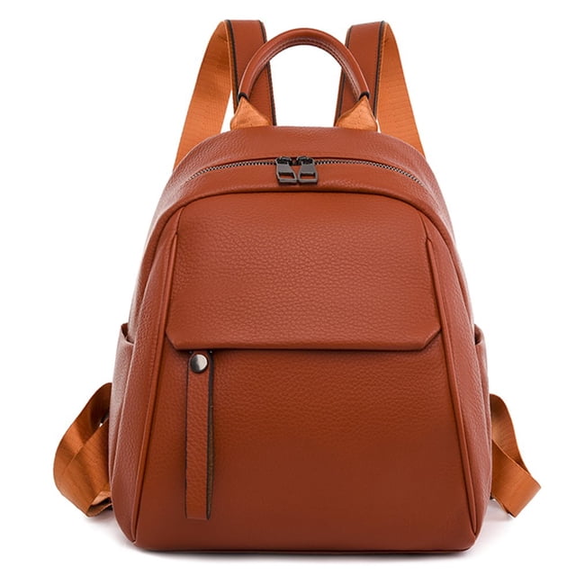 Women Backpack Large Capacity Fashion PU Leather Student Backpack (L Pink)