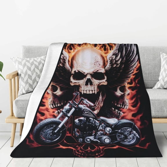 Soft Motorcycle Blanket 60"X50" Sofa Bed Blanket Suitable For Birthday Or Holiday Gifts For Friends And Relatives
