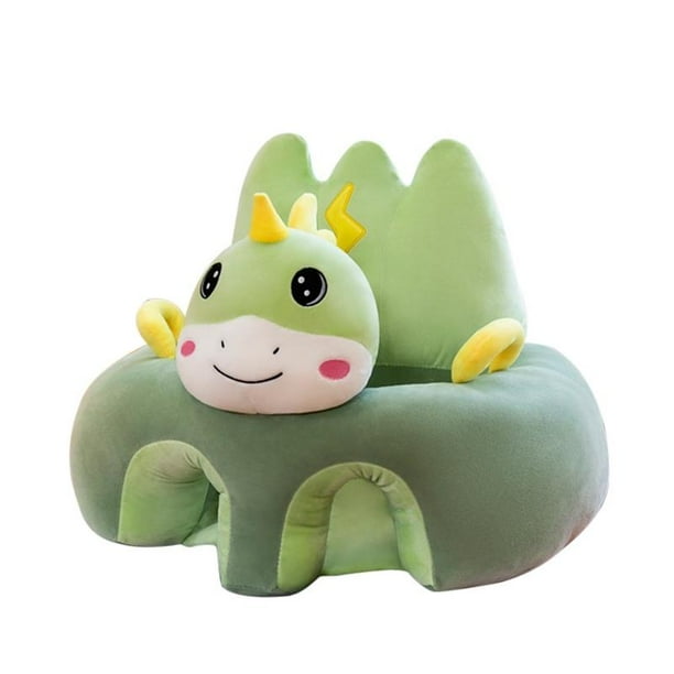 Soporte Aprender A Sentarse Bebé Dino Verde con Agarraderas Genérica SOPORTE PARA BEBE