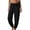 Black, variant on VEKDONE Women's Cotton Joggers Pants Elastic Waist Drawstring Tapered Pants Solid Lightweight Beach Pants Casual Ankle Pant with Pockets Black S