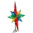thumbnail image 2 of Kurt Adler UL3124 10 Light Multicolored Capiz Bethlehem Star Treetop with Gem Center, 2 of 5