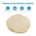 thumbnail image 5 of OMTech 36 Pack Basswood Sheets, 12x12 Inch Plywood Sheets for Crafts, 1/8" Thick Wood for Laser Cutting Engraving, Unfinished Wood Boards for DIY Projects Drawing Painting Architectural Models, 5 of 9