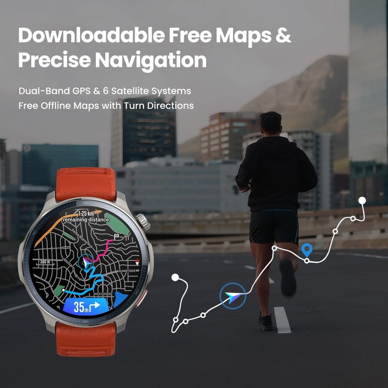 Amazfit, Smart Watch, 47mm AMOLED Sapphire Glass, 21 Days Battery