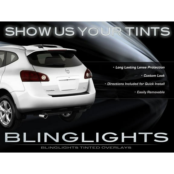 For Nissan Rogue Tinted Tail Lamps Lights Overlays Film Kit Smoked Protection