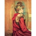 thumbnail image 2 of Toulouse-Lautrec, Henri de 15x18 Black Ornate Wood Framed with Double Matting Museum Art Print Titled - Girl in a Fur, Mademoiselle Jeanne Fontaine, 2 of 4