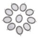thumbnail image 5 of 2x Piezas de Aleación de Tibetano de Plata Antigua, Accesorios Colgantes de Bricolaje, Bisel de Cabujón de Encaje Hugo Colgantes de bisel de cabujón, 5 of 10