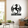 thumbnail image 2 of Craftnamesign Personalized Dragon Monogram Metal Wall Art, Custom Dragon Legend Sign, 2 of 5