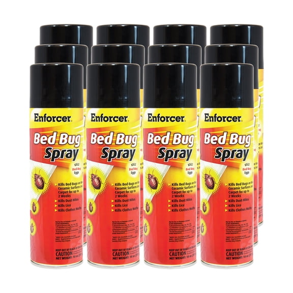 Enforcer Bed Bug Spray - 14 oz (Case of 12) - EBBK14- Kills Bed Bug Eggs