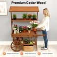 thumbnail image 4 of Candy Cart, Display Stand with Wheels, Retro Vintage Dessert Cart for Dessert Display, 3 Tier Rolling Table Carts for Display Flower Party Favors and Crafted Items, 4 of 23