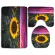 thumbnail image 1 of ABPHQTO Girasoles al atardecer Juego de alfombras de baño de 3 piezas Alfombra de baño Alfombra de contorno y tapa de inodoro, 1 of 2