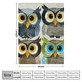 thumbnail image 4 of Qinduosi Owl Throw Blanket, Flannel Cute Owles Themed Throw, Soft Nap Throw Blanket for Home for Boys Girls Women Owl Lovers Gifts White, 4 of 6