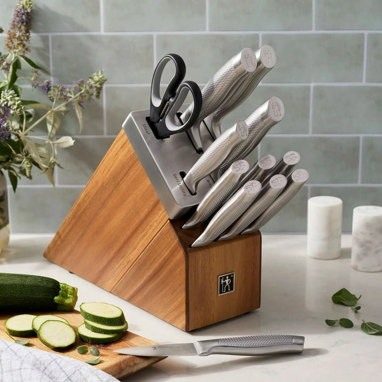 HENCKELS 13-Piece Self-Sharpening Knife Set, Acacia Block, Chef