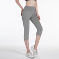 thumbnail image 4 of Jxximdong Leggings for Women Women's Capri Yoga Pants With Pockets High Waisted Legging For Workout Gray XXL Yoga Pants, 4 of 5