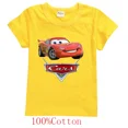 thumbnail image 3 of Camisetas de algodón para niños de Pixar Cars Lightning McQueen, camisetas casuales de dibujos animados para niños, camisetas para niños, niñas y adolescentes, 3 of 5