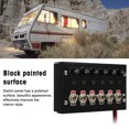 thumbnail image 4 of Racing Car Switch Panel, Black Paint Easy Operation DC12 To 24V 6 Gang ON Off Flexible Marine Boat Rocker Switch Panel Parallel Connection  for Ship for Car, 4 of 8