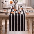 thumbnail image 2 of Sm:)e Black Boho Breakpoint Halloween Table Runner for Farmhouse Rustic, Seasonal Holiday Kitchen Dining Table Decoration for Home Party Decor 12x108 Inch, 2 of 7
