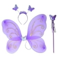 thumbnail image 1 of Disfraz de ala de hada Sunnimix para niñas con Diadema morada, 1 of 8