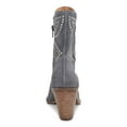 thumbnail image 2 of LUCKY BRAND Womens Gray Patterned Embellished Padded Lakelon Almond Toe Stacked Heel Zip-Up Leather Western Boot 8 M, 2 of 4
