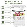 thumbnail image 4 of JDF3CISH Contenedores para Refrigerador 5PCS, Recipientes de Almacenamiento sin BPA y a Prueba de Fugas, Organizadores de Refrigerador con Colador Extra&iacute;ble para Verduras y Alimentos, 4 of 7
