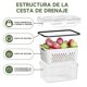 thumbnail image 4 of JDF3CISH Contenedores para Refrigerador 5PCS, Recipientes de Almacenamiento sin BPA y a Prueba de Fugas, Organizadores de Refrigerador con Colador Extra&iacute;ble para Verduras y Alimentos, 4 of 7
