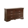 thumbnail image 2 of Glory Furniture Louis Phillipe 6 Drawer Dresser in Cappuccino, 2 of 7
