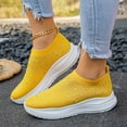 thumbnail image 2 of EKVAHL Slip On Sneakers for Women, Orthopedic Rhinestone Mesh Arch Support Walking Shoes, Lightweight Gym Dance Outdoor Daily Sneakers Yellow, 2 of 5
