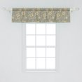 thumbnail image 2 of Ambesonne Floral Window Valance, Grunge Atmosphere Flowers, 54" X 12", Pale Olive Green, 2 of 3