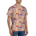 thumbnail image 4 of Yiaed Cute Lamas Print Mens Short Sleeve Tight Fit T-Shirt, Crewneck Casual Tee-Large, 4 of 5