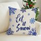 thumbnail image 1 of Fundas de cojín navideñas de 45x45 cm con estampado de copos de nieve y ciervos en rojo y blanco. Fundas decorativas para cojines decorativos del hogar, sofá, cama o coche., 1 of 7