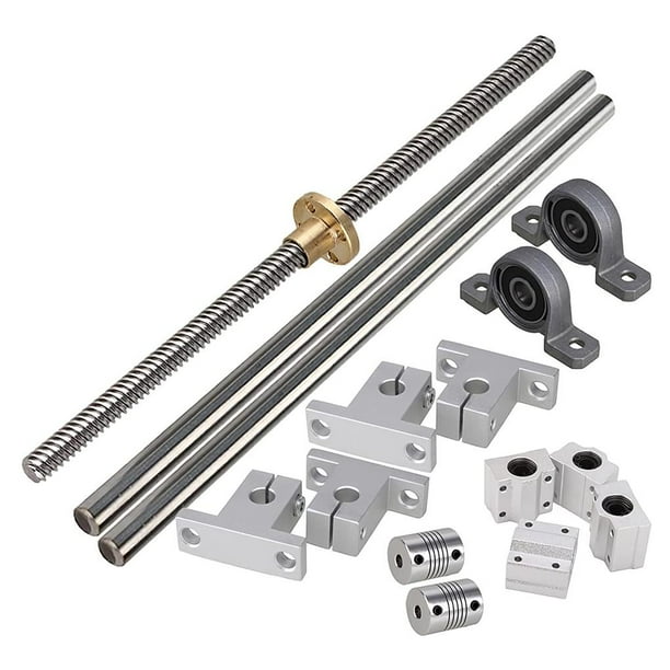 Eje Óptico Guía Riel Rodamiento Asiento Guía Lineal Soporte De Eje Juego De Tornillos Trapezoidales Para Entusiastas Del Bricolaje Ingenieros Profesionales,15 Unids/Set 8-200Mm Noticed TO005707-03