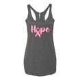 thumbnail image 2 of Wild Bobby, Hope Pink Ribbon Support Brave Fight, Breast Cancer Awareness, Women Tri-Blend Racerback Tank Top, Premium Heather, X-Large, 2 of 5